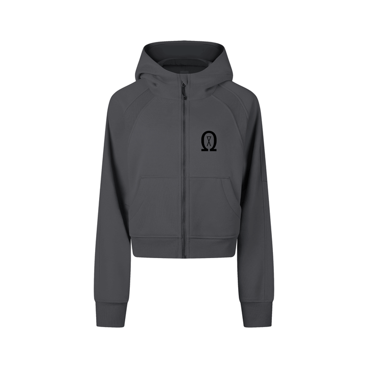 Cropped Zip-Through Hoodie 