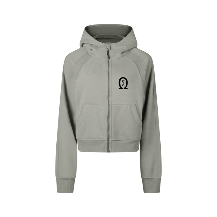 Cropped Zip-Through Hoodie 