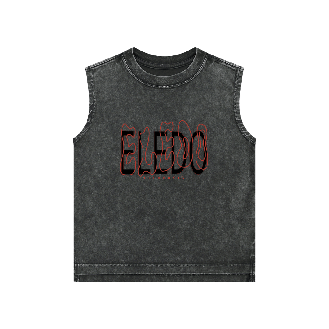 snow washed kids tank top