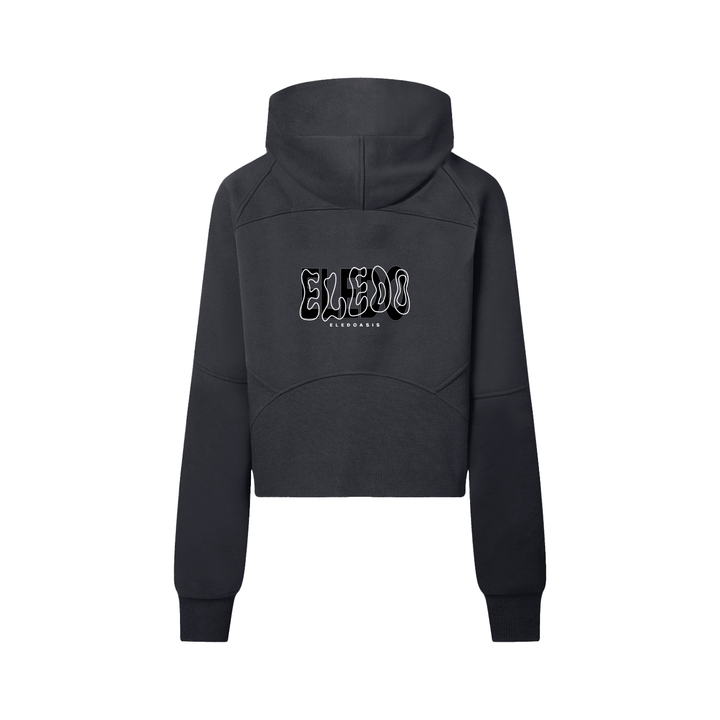 cropped half-zip hoodie