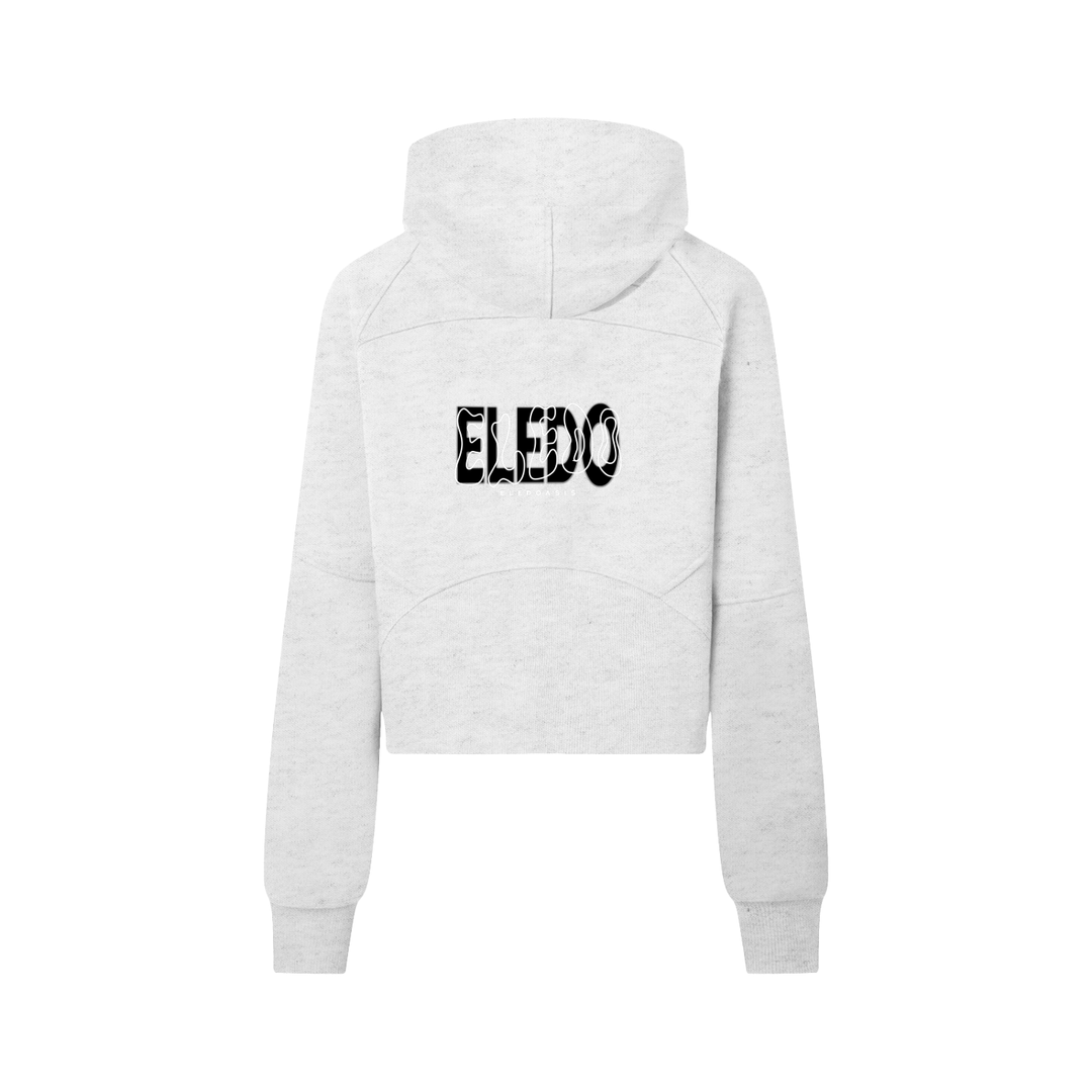cropped half-zip hoodie