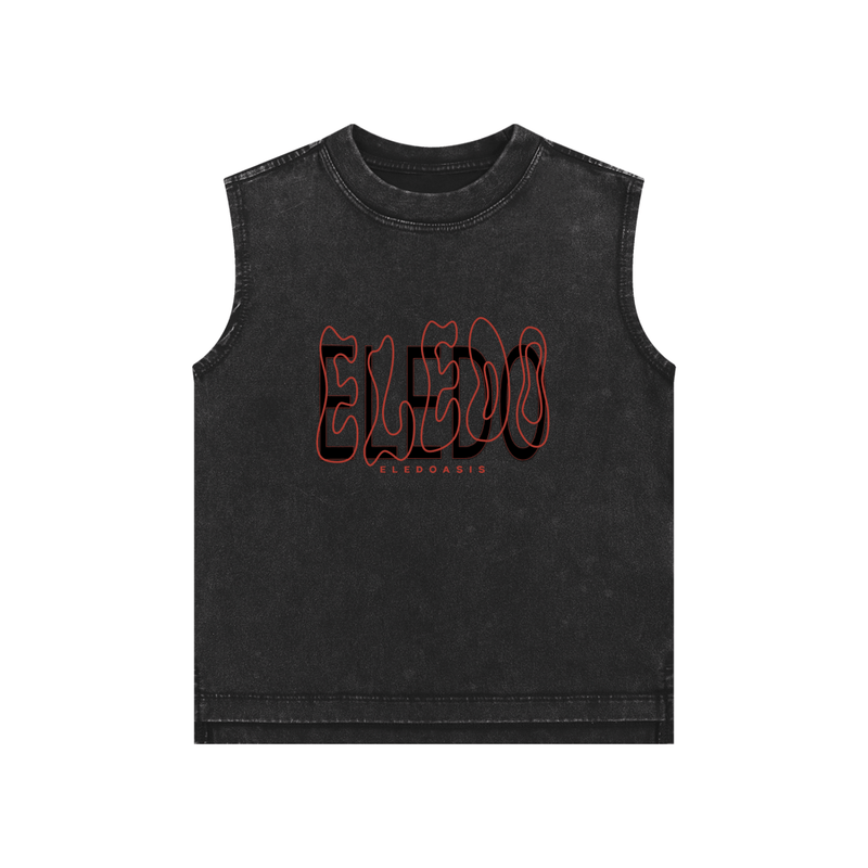 snow washed kids tank top
