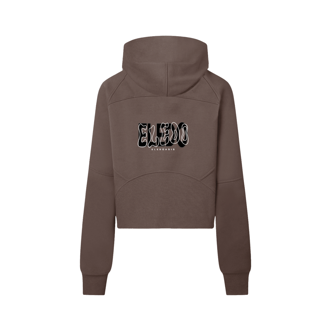 cropped half-zip hoodie