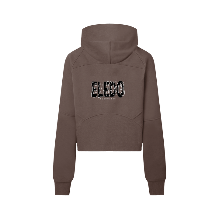 cropped half-zip hoodie