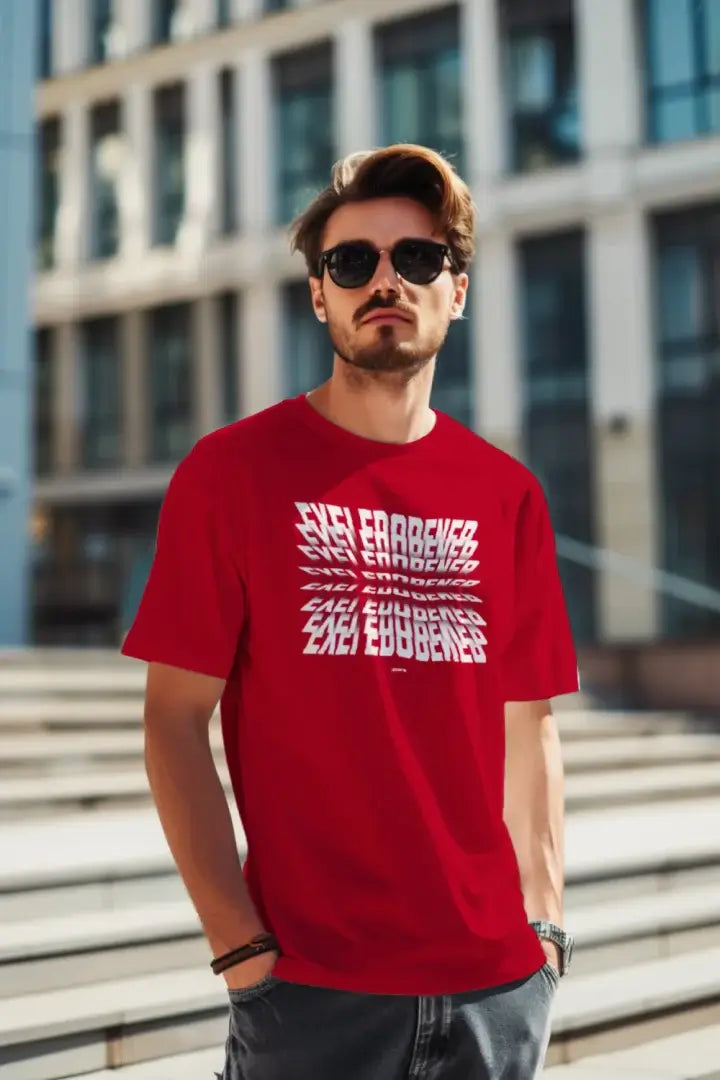 Flip Text Tee: Reversible Ambogram Graphic Streetwear T-Shirt