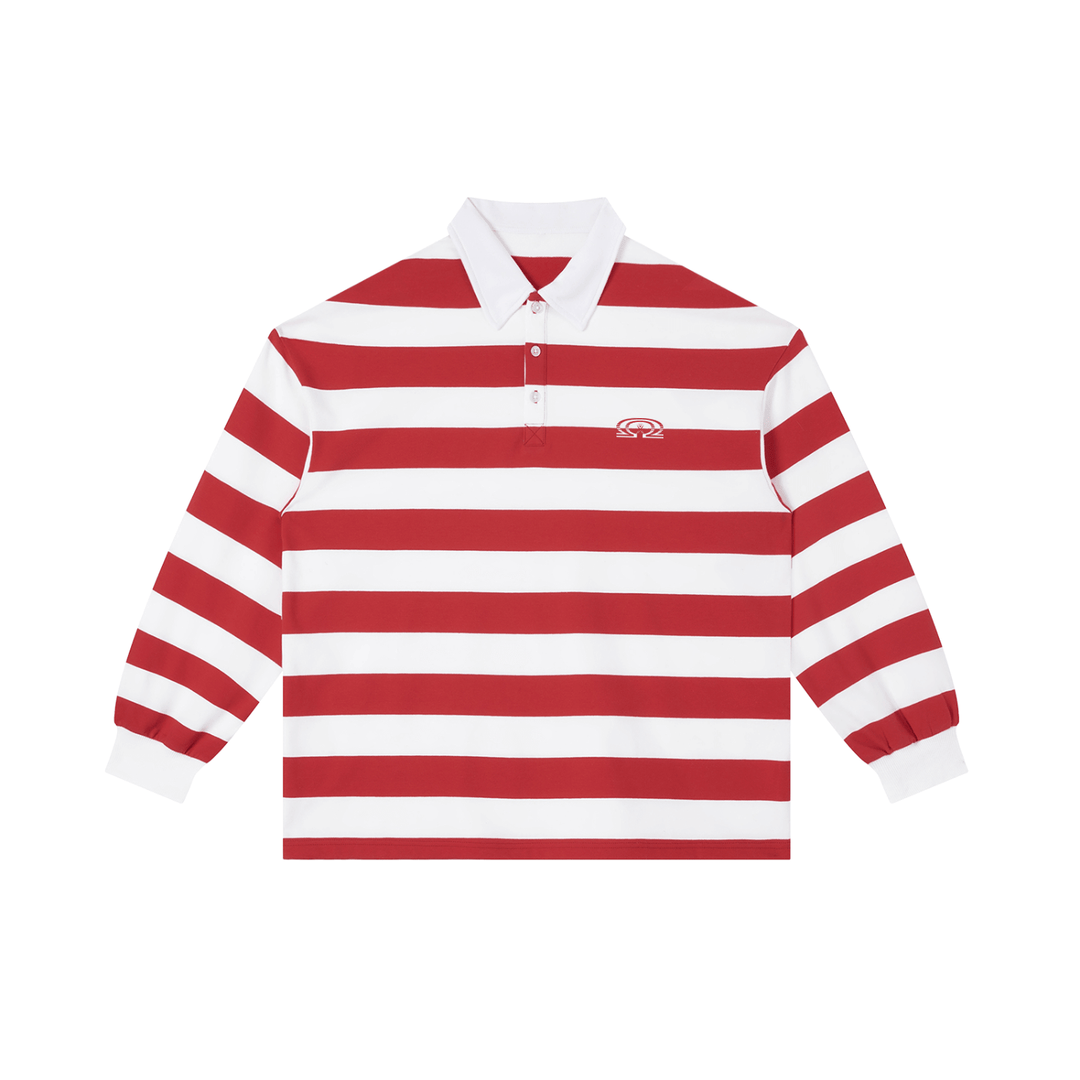 Color Block Stripe Polo Shirt