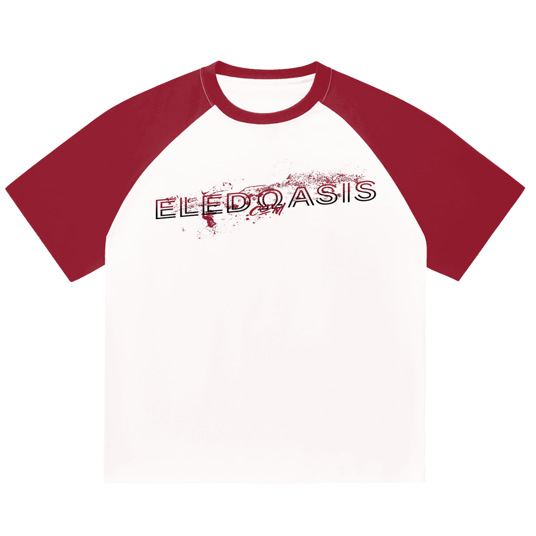 color-blocked raglan sleeve t-shirt