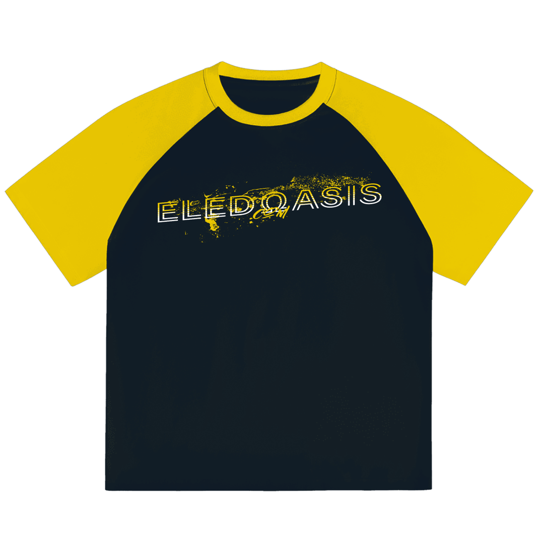 Color-Blocked Raglan Sleeve T-Shirt