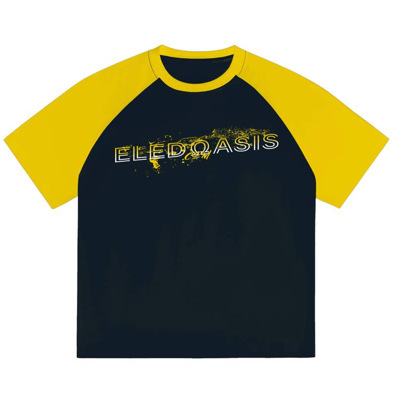 Color-Blocked Raglan Sleeve T-Shirt