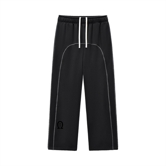 Contrast-Stitched Fleece Sweatpants