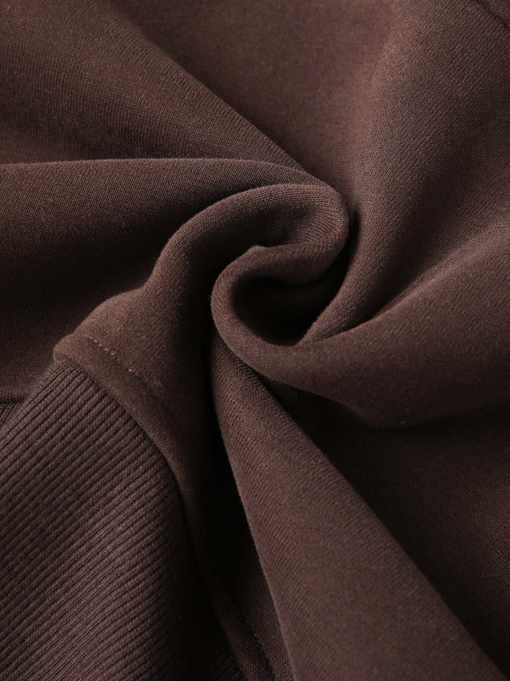 cropped half-zip hoodie