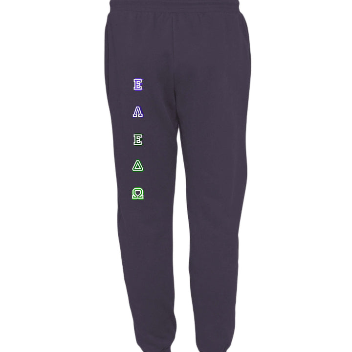 ELEDO jogger sweatpants HEATHER NAVY - BACK