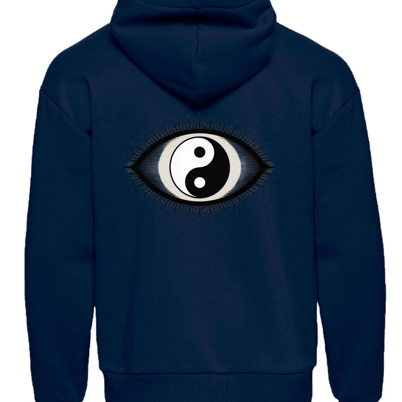 yin-yang eye hoodie Midnight Navy - BACK